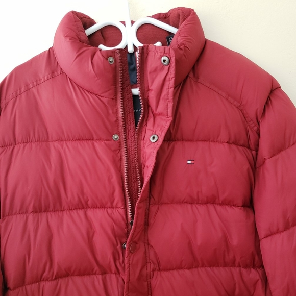 🦋Tommy Hilfiger RED Puffer Jacket Coat NWT - Picture 3 of 10